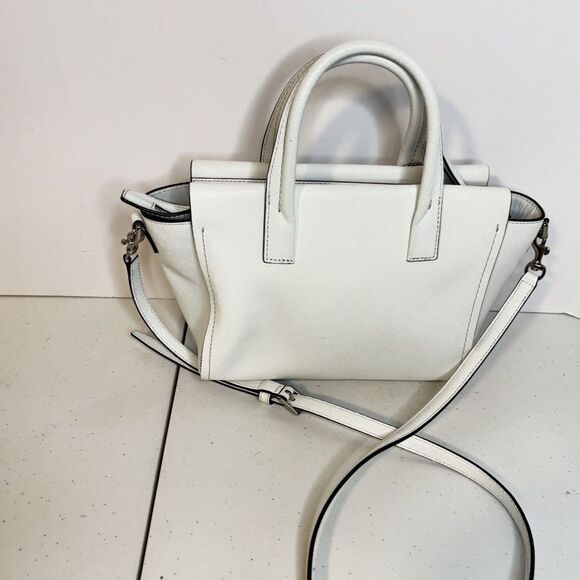 Coach Bleecker Mini Riley Carryall Satchel Leather 2WAY Handbag Crossbody Women - Picture 4 of 5